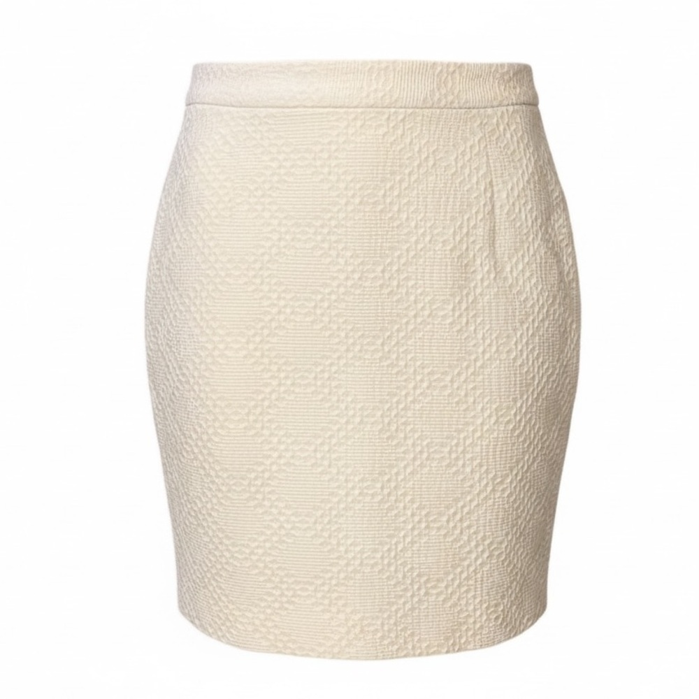 Banana Republic Factory NWT white textured a line skirt, size 0